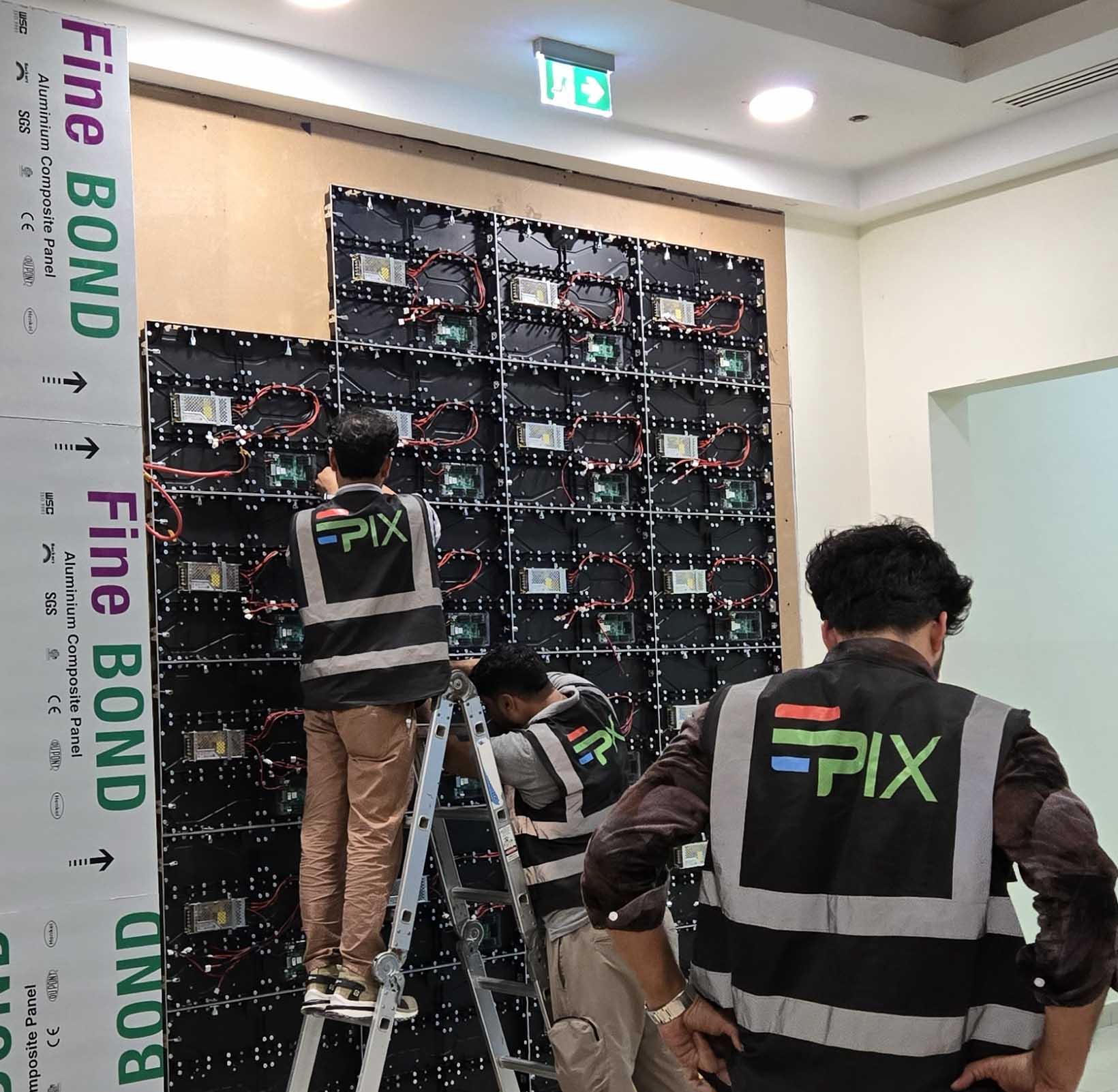 LED screen installation and configuration UAE