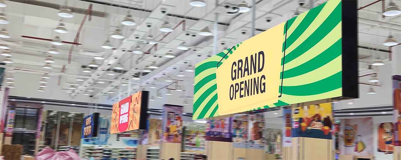 Retail shop led screen for supermarkets