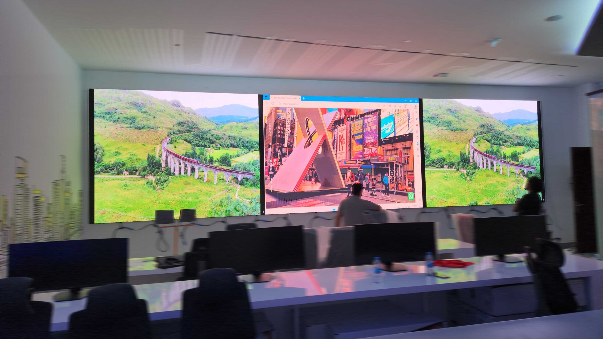 Control room LED video wall UAE