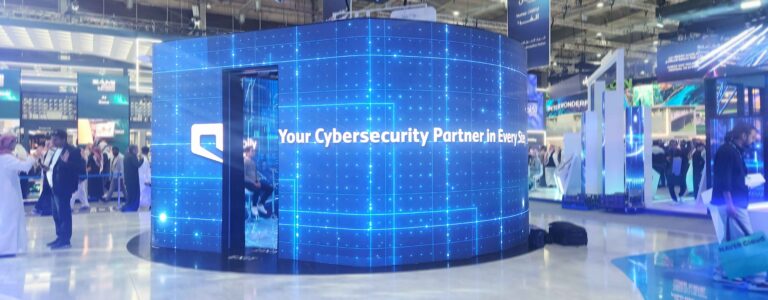 curve led screen room for cyber security for mobily riyadh leap exhibition
