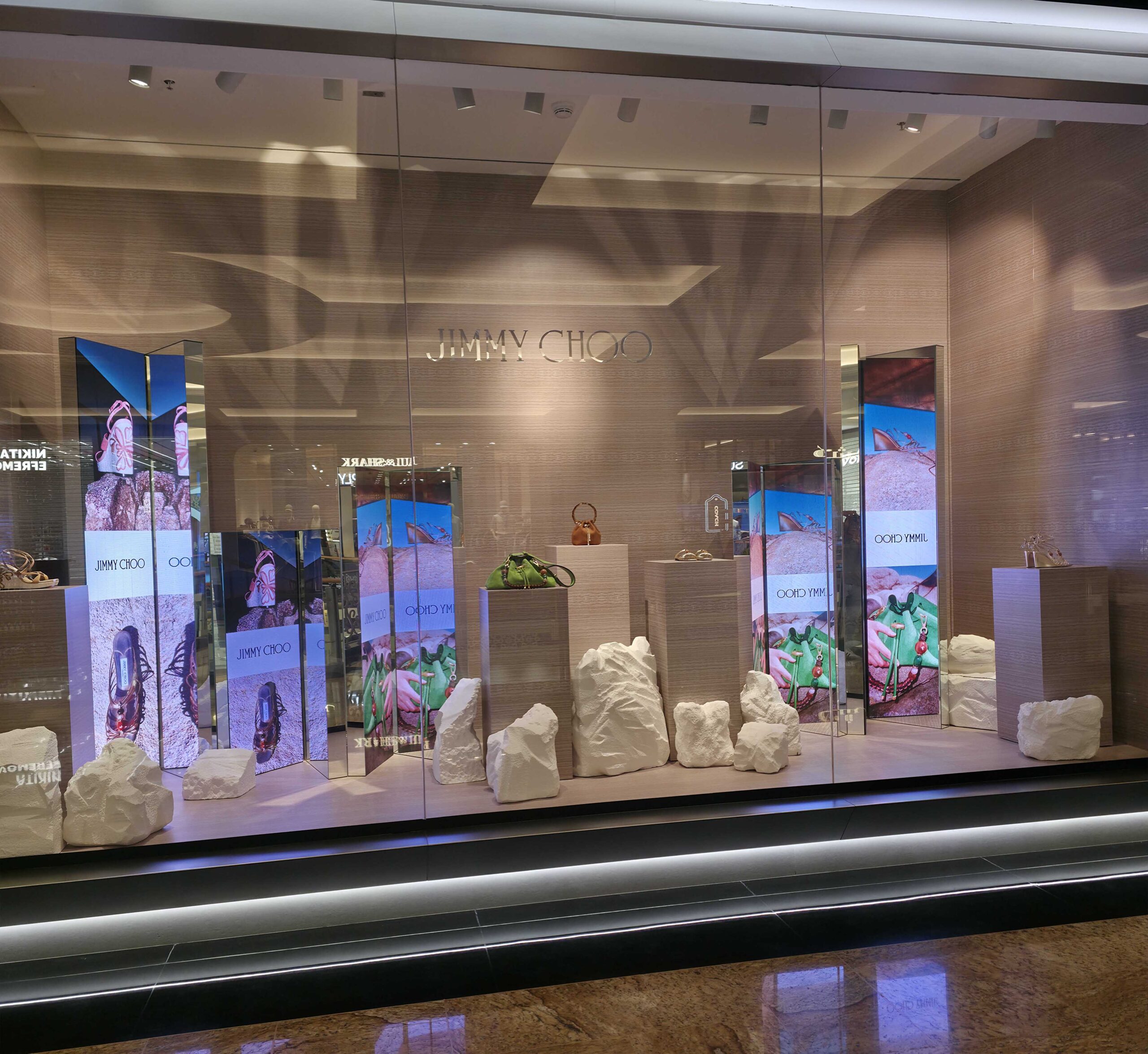 Jimmy Choo Brand LED Screen by Epix Installed in Mall of the Emirates Dubai