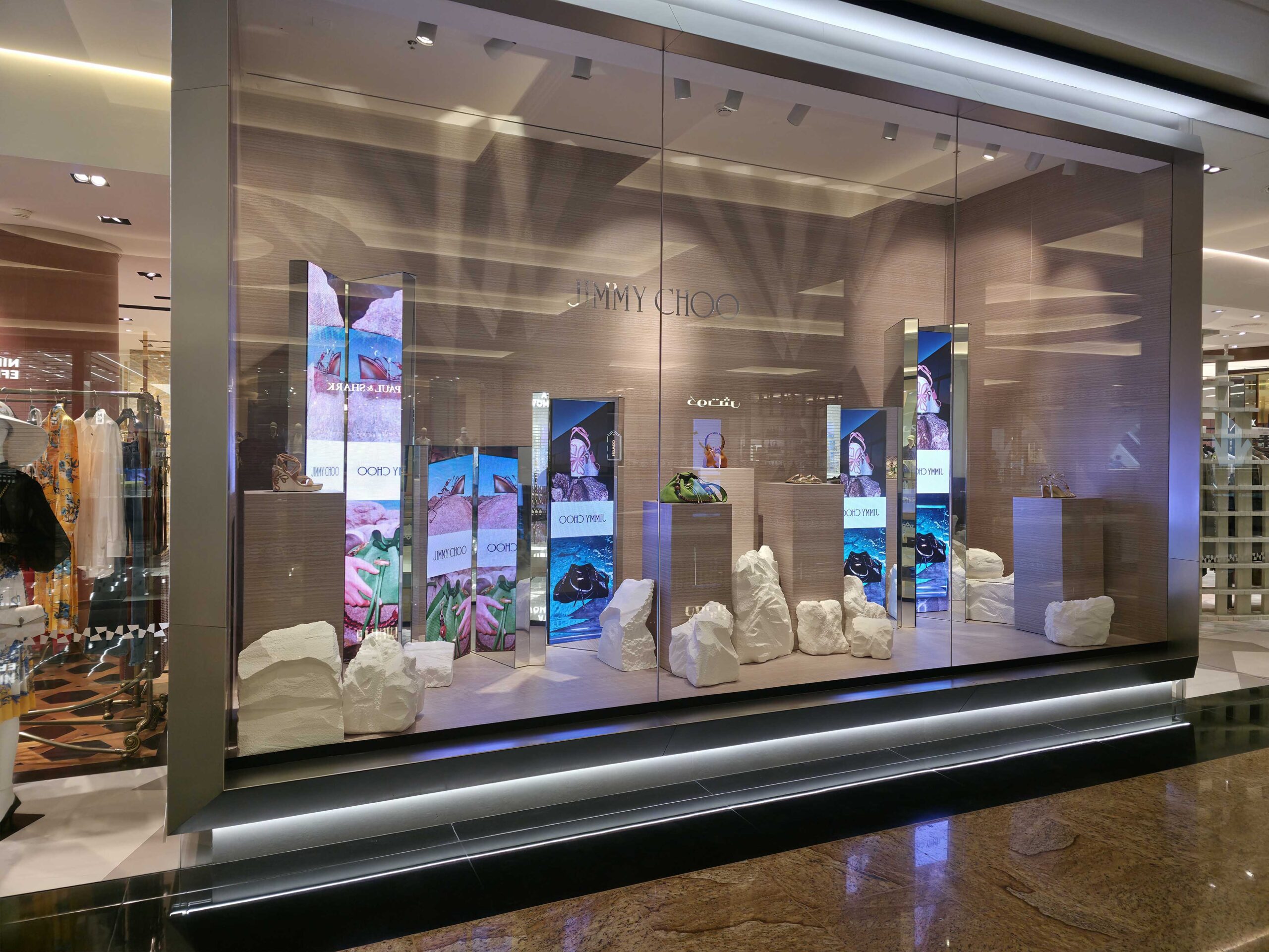 LED Display in Dubai for Jimmy Choo Brand Shop of Harvey Nichols