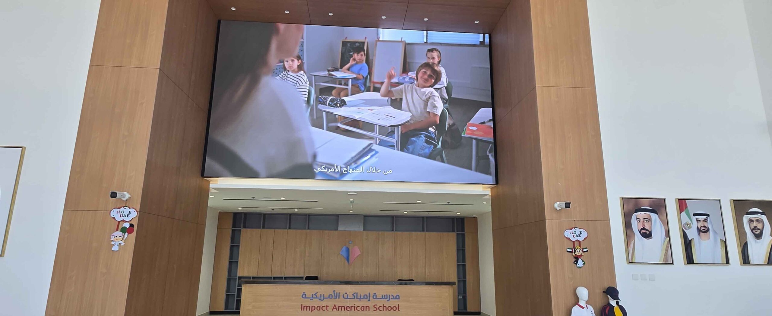 Completed LED screen at American Impact School Sharjah