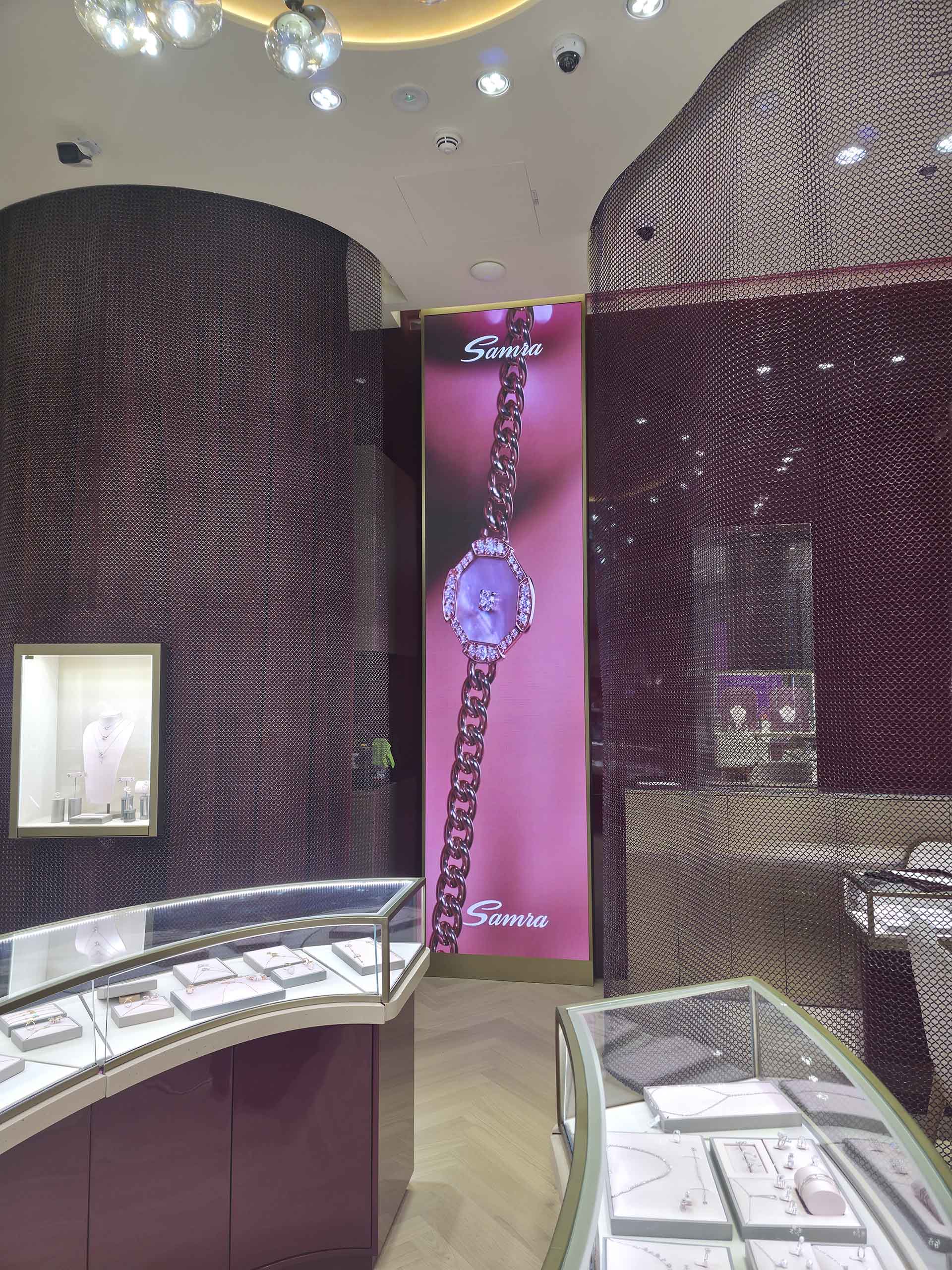 P1.8 Indoor LED Screen Installed at Samra Jewelry Dubai Festival City Center