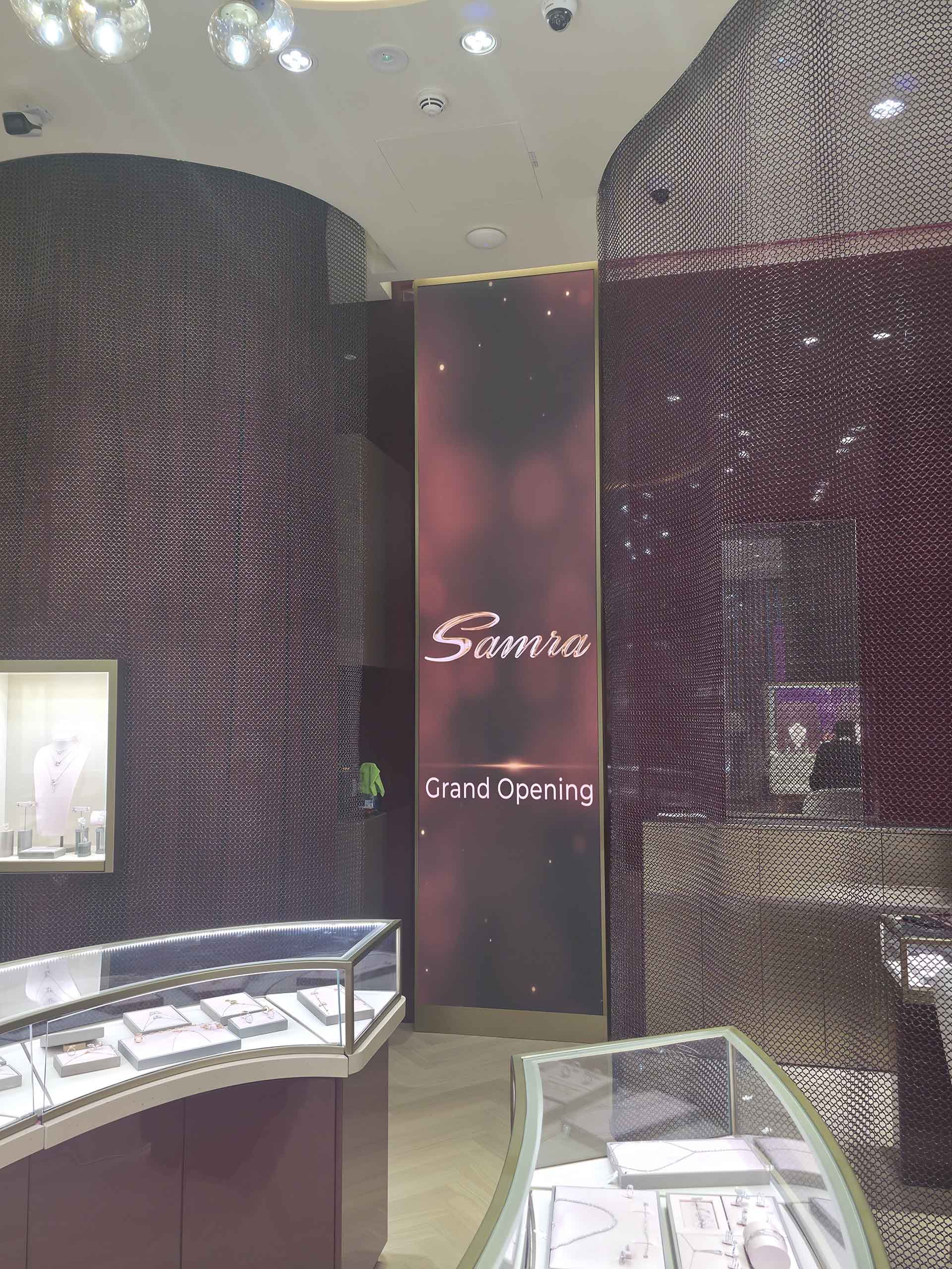 P1.8 SMD LED Display for Samra Jewelry Dubai Festival City Center