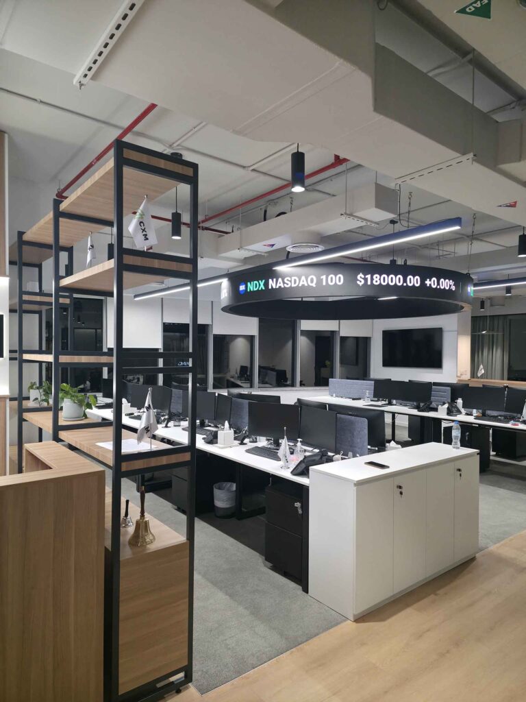 ticker led display in Dubai Media city stock market pricing