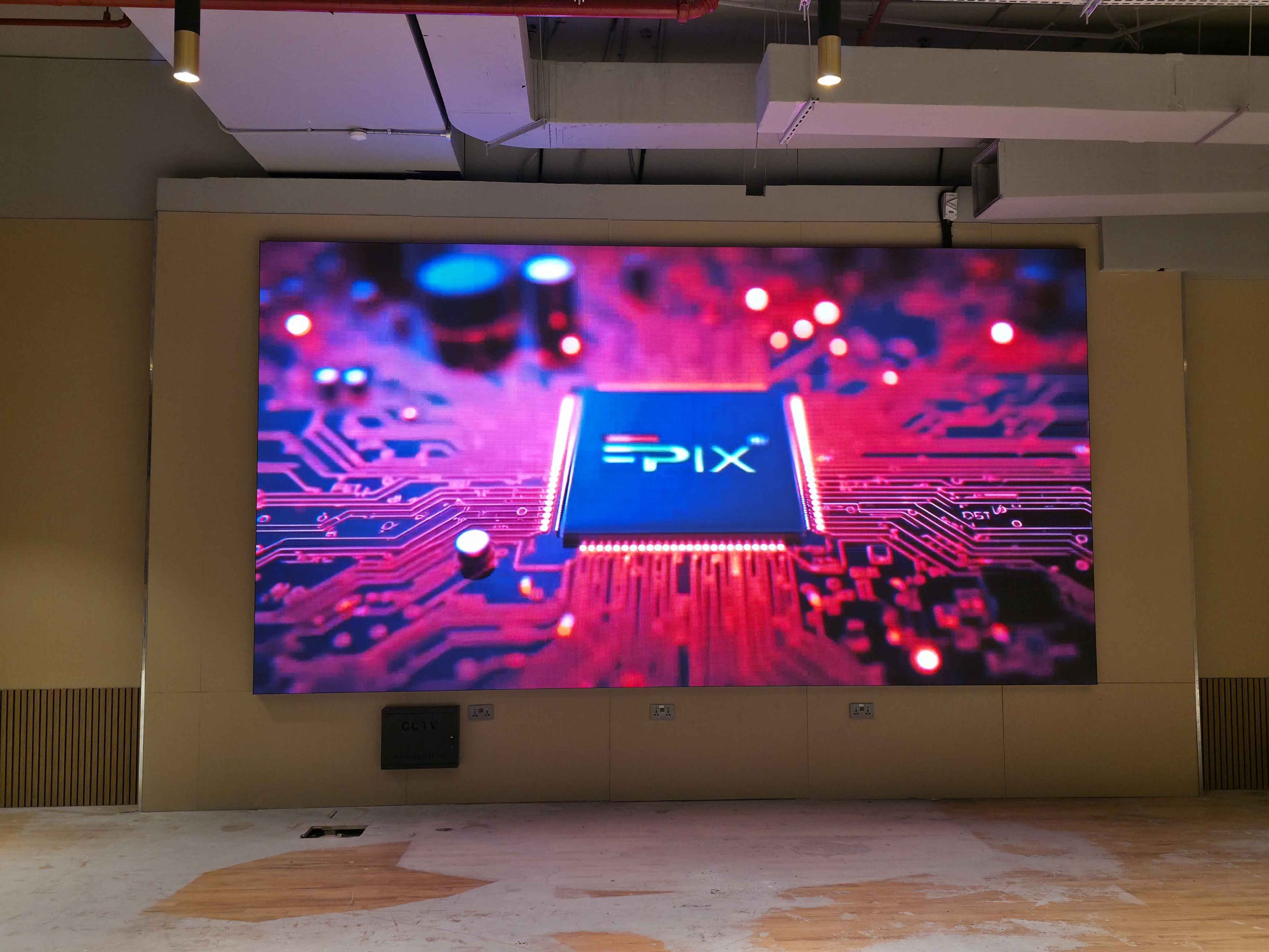Gym LED display installed by Epix at MyPT Fitness Center Abu Dhabi