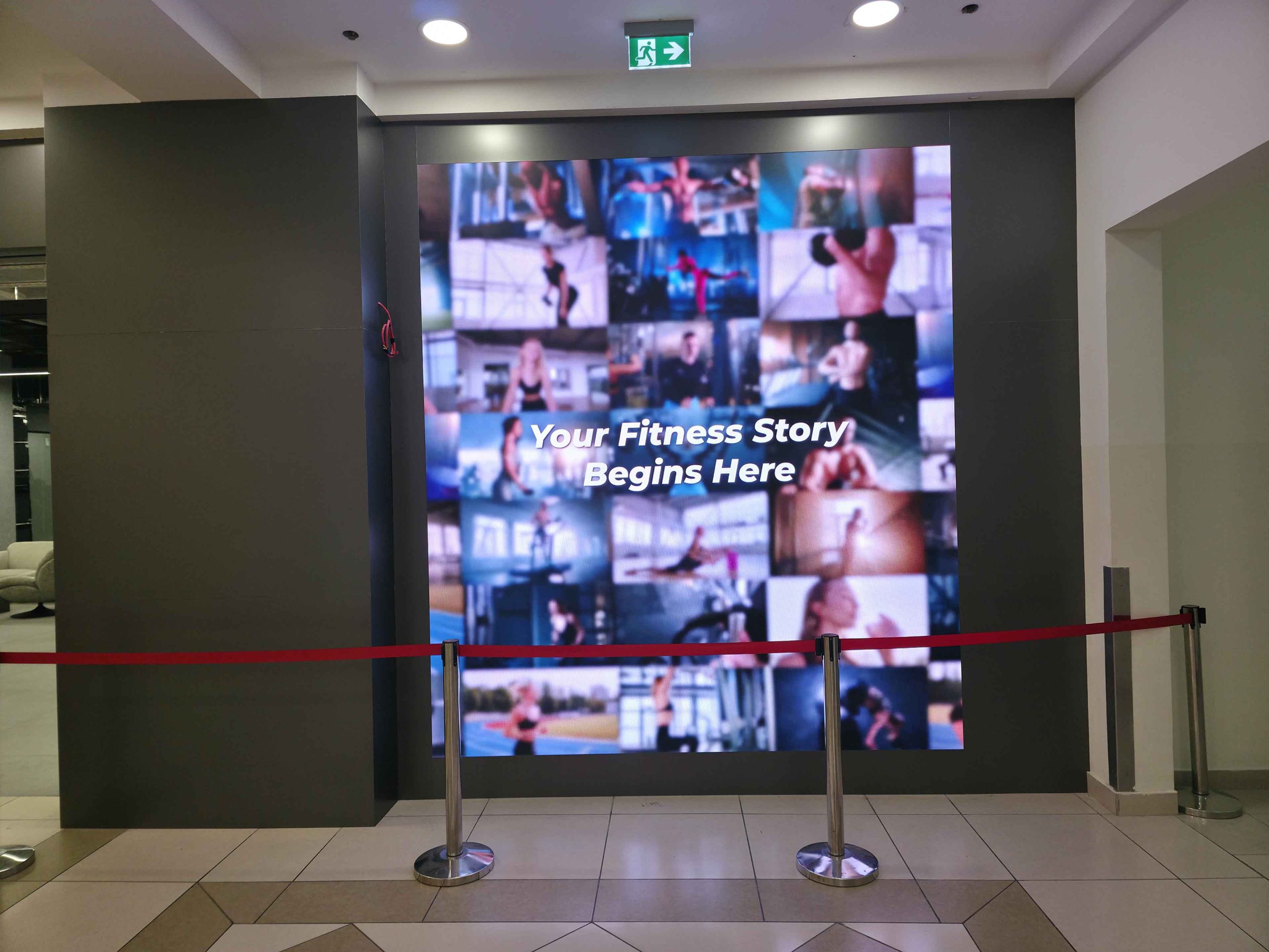 P1.8 COB LED screen installed for MyPT Fitness Center in Abu Dhabi