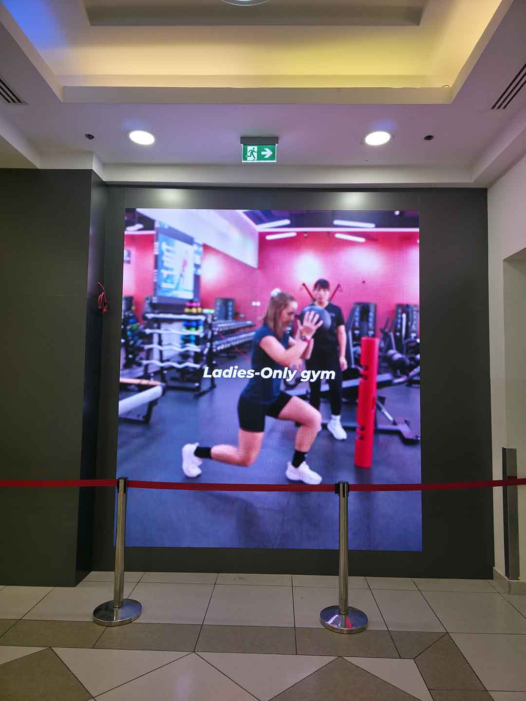 P1.8 LED display installed at MyPT Fitness Center Mazyad Mall Abu Dhabi