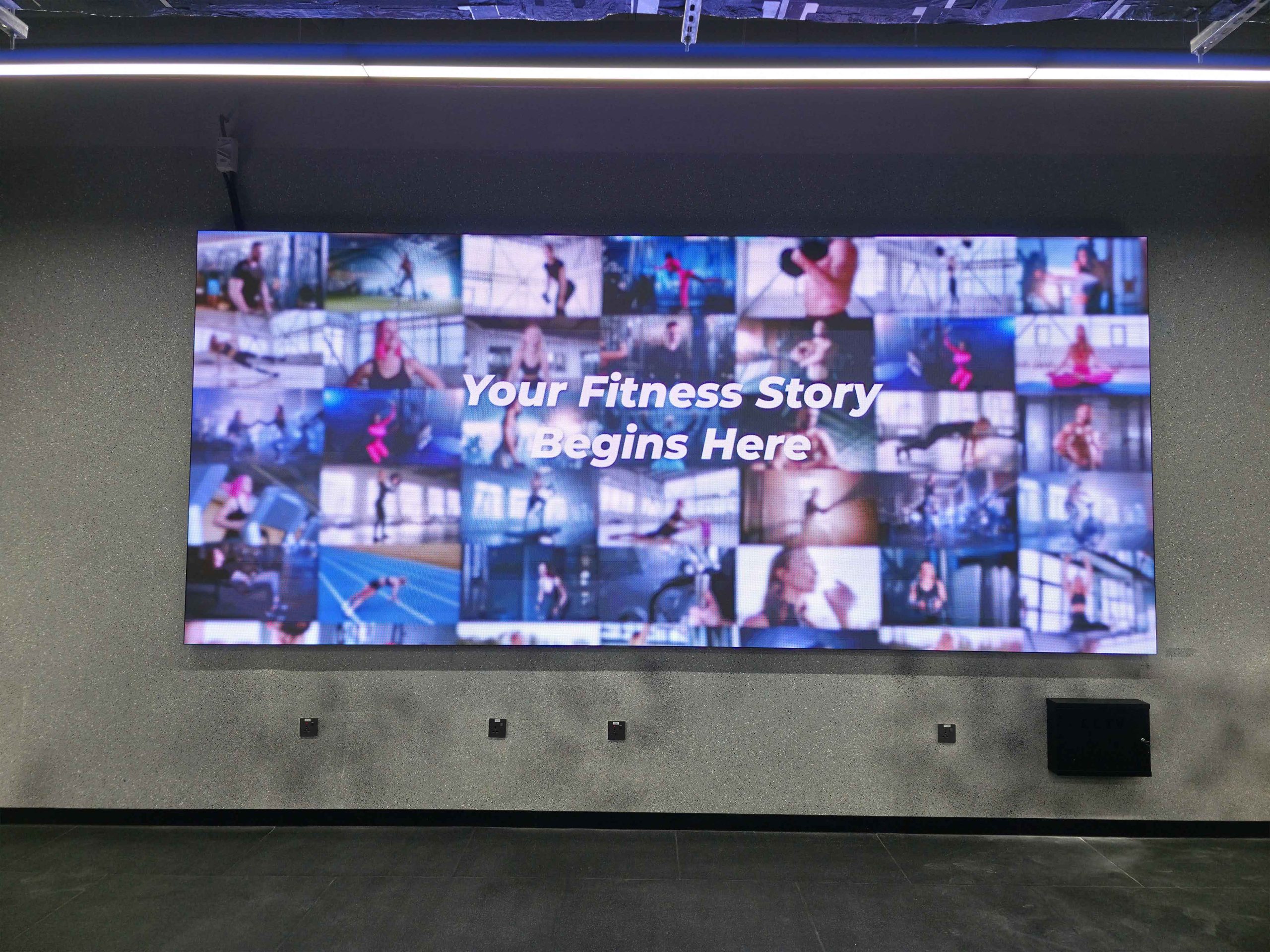 P2.5 SMD LED screen installed by Epix for MyPT Fitness Center Abu Dhabi