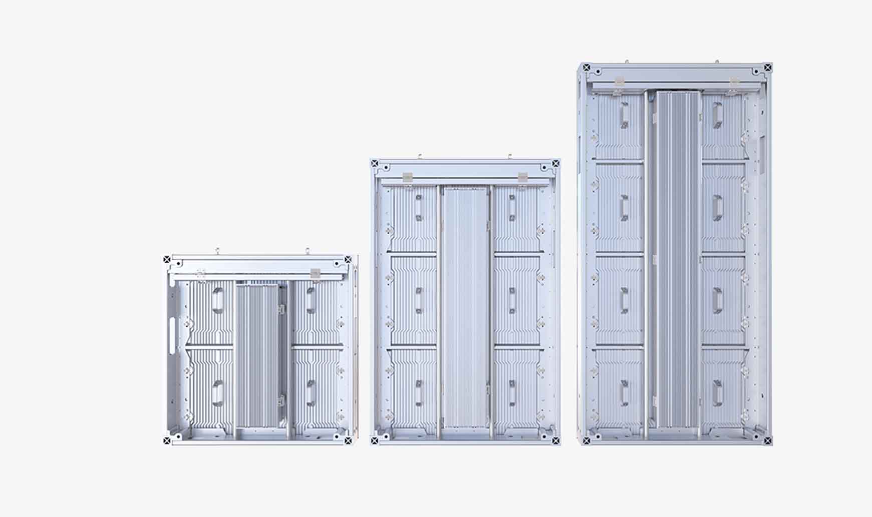 Premium Series cabinet size options: 500 by 500, 500 by 750 and 500 by 1000 millimetres