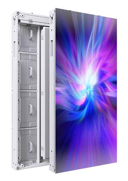 Front display face and rear cabinet of an Epix Outdoor Premium Series LED panel