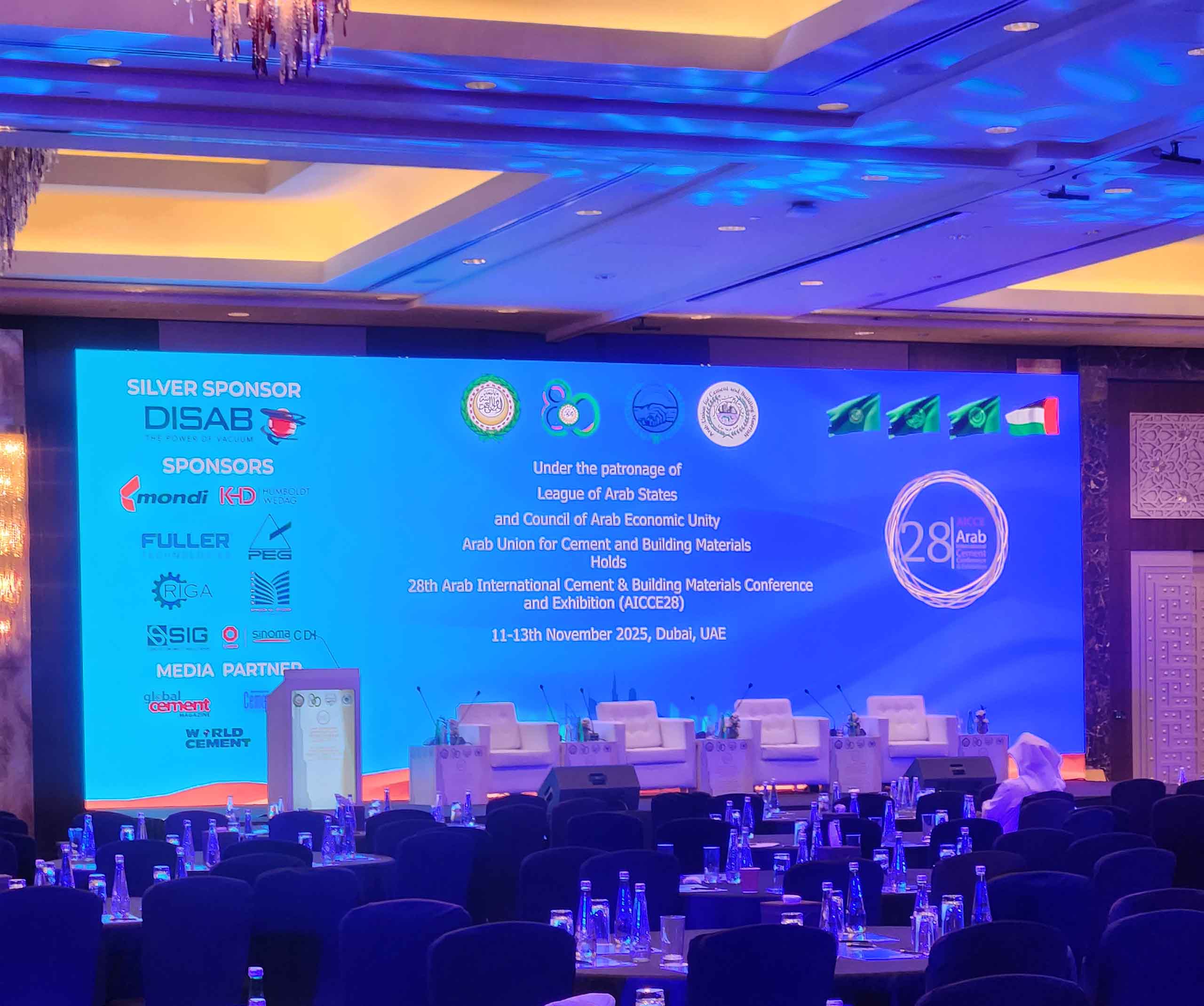 Indoor rental LED screen at a Dubai event